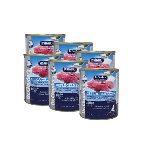 Dr.Clauder's Selected Meat Szárnyas Szív 6x800 g