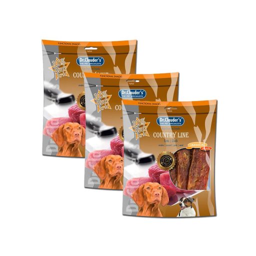 Dr.Clauder's Prémium Country Line Snack Kacsa, 3x170g