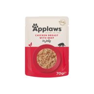 Applaws Cat Csirke Marhával, Zselében 70g