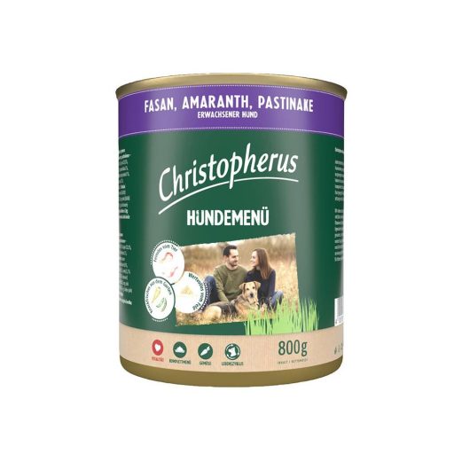 Christopherus Dog konzerv menü Fácán, amaránt, paszternák 800g