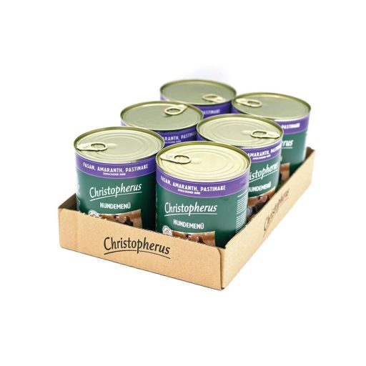Christopherus Dog konzerv menü Fácán, amaránt, paszternák 800g