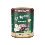 Christopherus Dog konzerv menü Senior, Kacsa, burgonya, spenót 800g