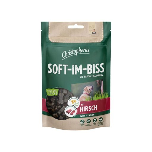 Christopherus Dog Jutalomfalat Grain Free Soft-Im-Biss Szarvas 125g