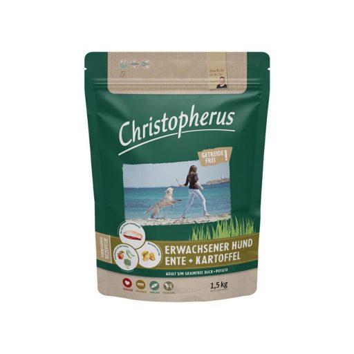 Christopherus Dog Adult Grainfree Kacsa és burgonya Small&medium 12kg