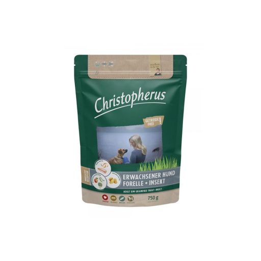 Christopherus Dog Adult Grainfree Pisztráng és Rovar Small&medium 4kg