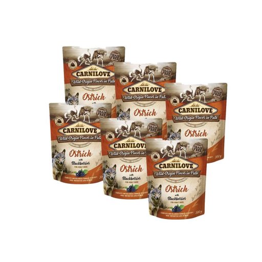 CARNILOVE Dog Strucc és szeder 6x300g