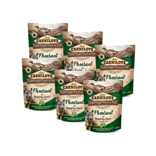 CARNILOVE Dog Fácán és málnalevél 6x300g