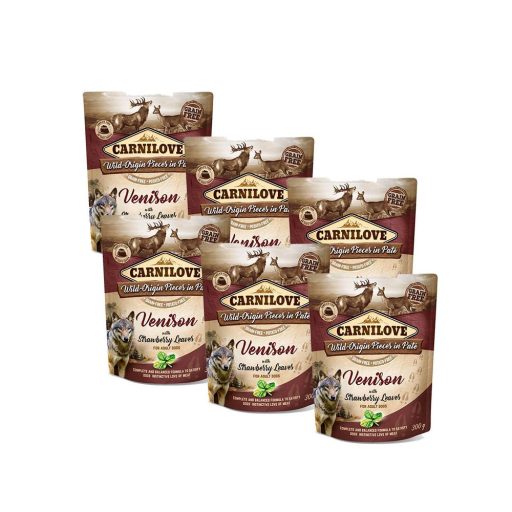 CARNILOVE Dog Szarvas és eperlevél 6x300g