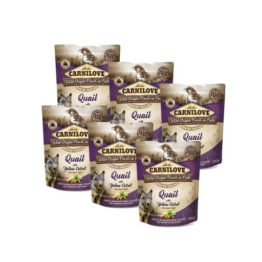 CARNILOVE Dog Fürj sárgarépával 6x300g