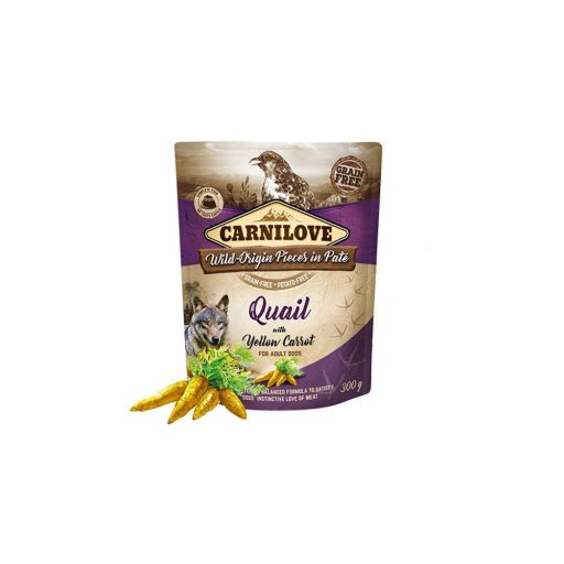 CARNILOVE Dog Fürj sárgarépával 300g