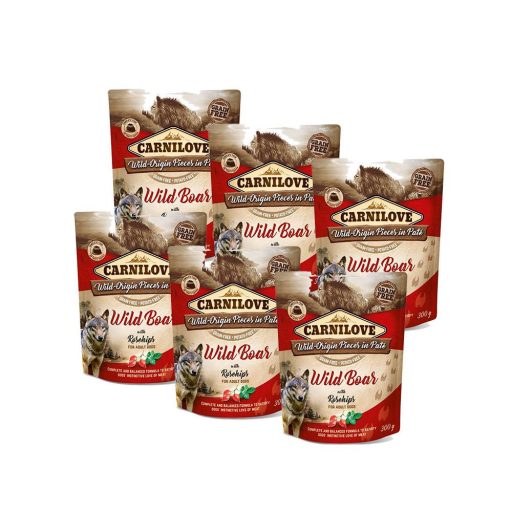 CARNILOVE Dog vaddisznó és csipkebogyó 6x300g