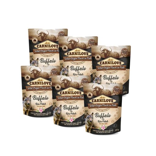 CARNILOVE Dog Bivaly és rózsaszirom 6x300g