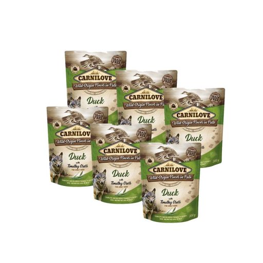 CARNILOVE Dog Kacsa és réti komócsin 6x300g