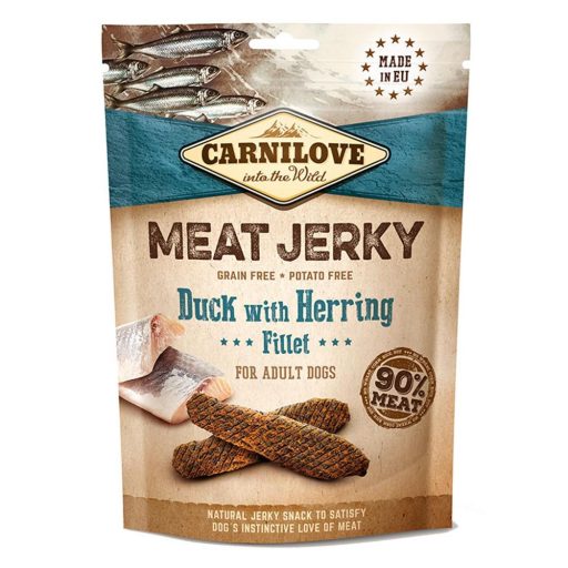 Carnilove Jerky Snack Duck with Herring Fillet – kacsa hering filével 100g
