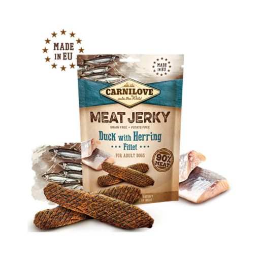 Carnilove Jerky Snack Duck with Herring Fillet – kacsa hering filével 100g