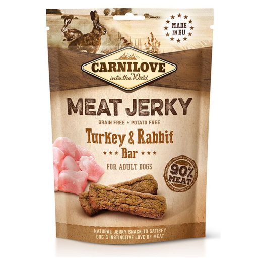 Carnilove Jerky Snack Turkey Rabbit Bar – pulyka nyúl 100g