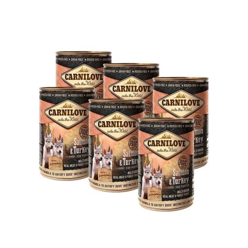 CARNILOVE Puppy Lazac-Pulyka konzerv 400g