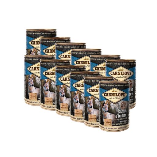 CARNILOVE Lazac-Pulyka 12x400g