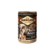 CARNILOVE Dog Vadhús-Rénszarvas konzerv 400g