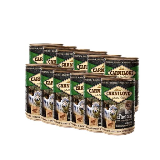 CARNILOVE Dog Kacsa és Fácán konzerv 400g