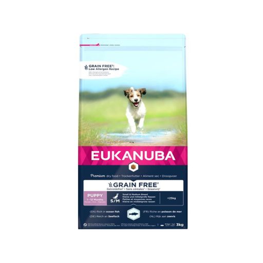 Eukanuba Puppy and Junior Grain Free Small and Medium Ocean Fisch 3kg