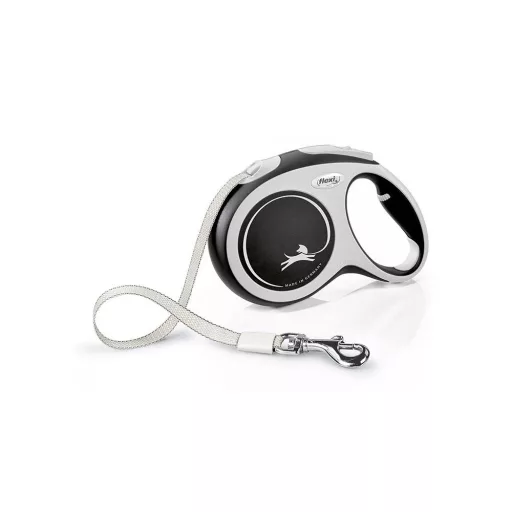 Flexi New Comfort XS Szalag 3m 12kg-ig Fekete