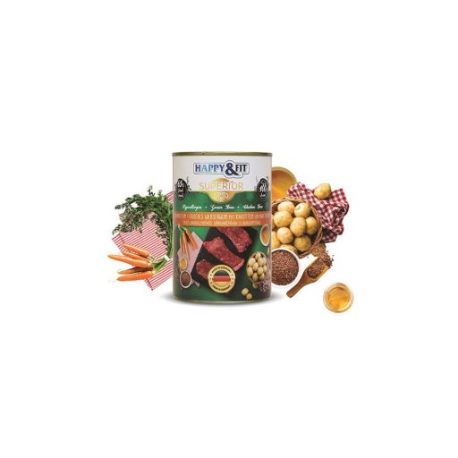 Happy&Fit Superior Friss Vaddisznóhús S.répával, burgonyával 6x400g