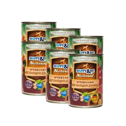 Happy&Fit vad és bárányhússal, burgonyával 6x400g