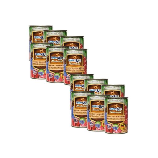 Happy&Fit  Senior bárány és marhahússal 12x400g