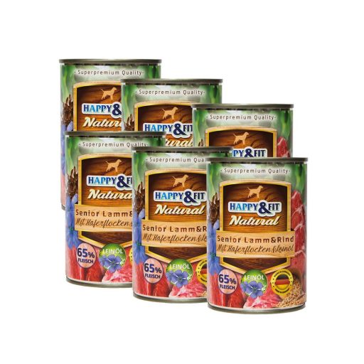 Happy&Fit  Senior bárány és marhahússal 6x400g