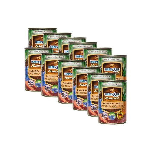 Happy&Fit kacsahússal, sonkával, sütőtökkel és aloe verávalt Bárány-Alma 800 g