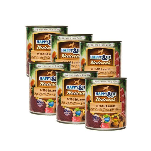 Happy&Fit vad és bárányhússal, burgonyával 6x800g
