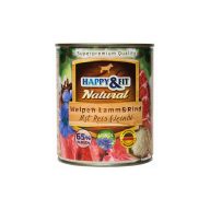 Happy&Fit Kölyök bárány és marhahússal és lenmagolajjal