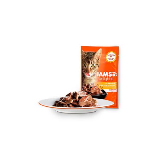 IAMS Delights Csirkehús és Pulykahús Szószban