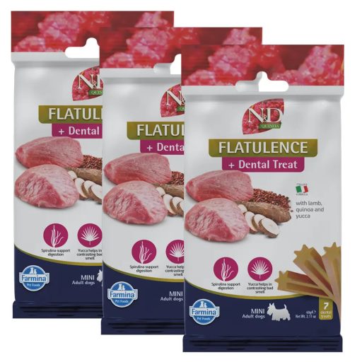 N&D Quinoa Jutalomfalat Flatulence (Puffadás) Mini, 3x60g