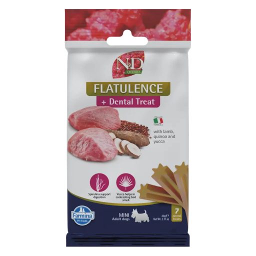 N&D Quinoa Jutalomfalat Flatulence (Puffadás) Mini, 60g