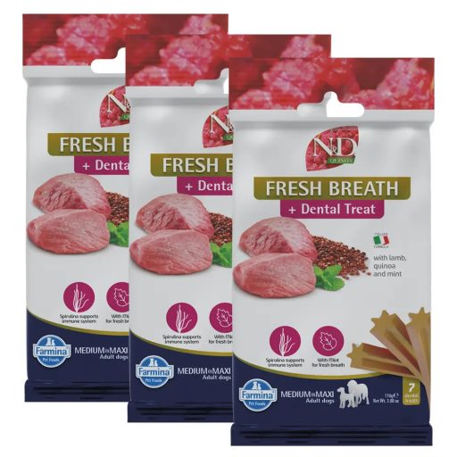 N&D Quinoa Jutalomfalat Fresh Breath Medium/Maxi, 3x100g