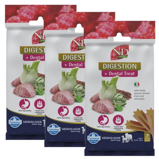 N&D Quinoa Jutalomfalat Digestion Medium/Maxi, 3x100g