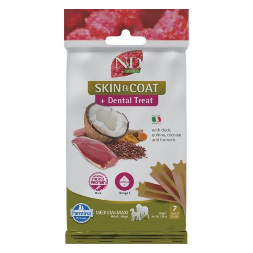 N&D Quinoa Jutalomfalat Skin&Coat Kacsa Medium/Maxi, 100g