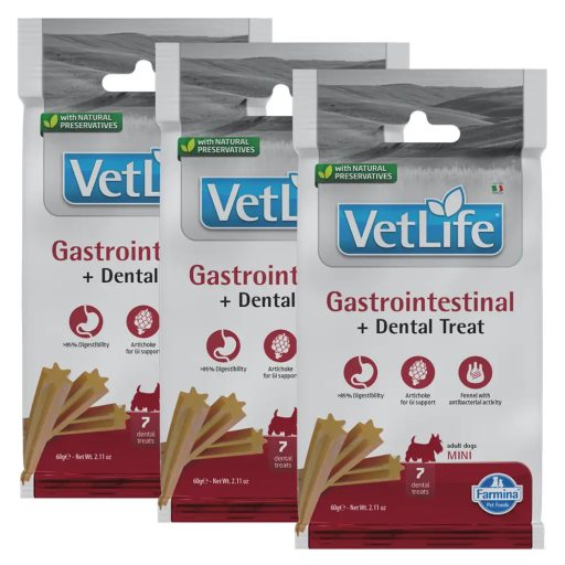 Vet Life Jutalomfalat Gastrointestinal Mini, 3x60g