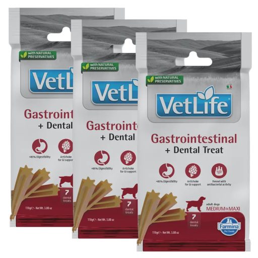 Vet Life Jutalomfalat Gastrointestinal Medium/Maxi, 3x100g