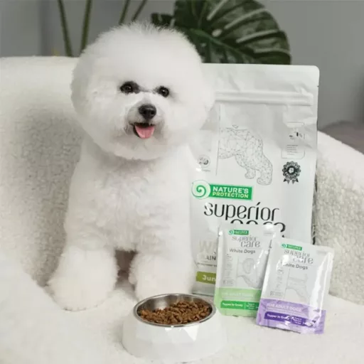 Nature’s Protection Superior Care Fehér Szőrű Kutyáknak fehér hallal1,5 kg