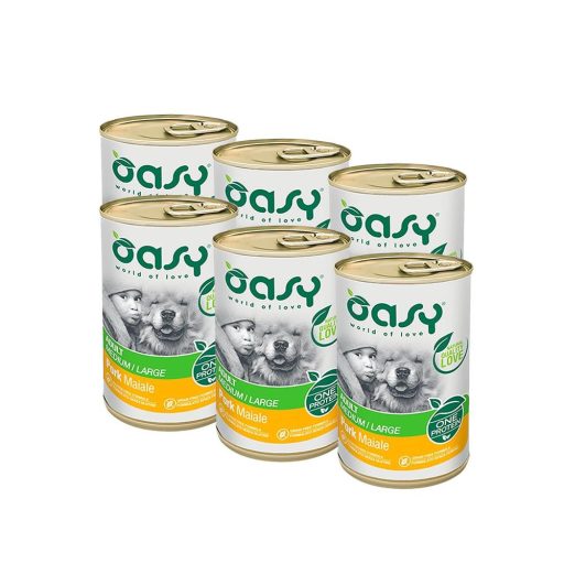 Oasy Dog Konzerv OP Adult Sertés 6x400g
