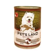  Pet's Land Dog Konzerv Marhamáj-Bárányhús Almával 415g