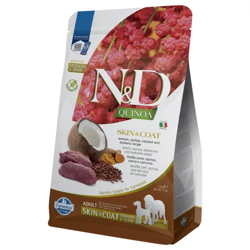 N and D Dog Quinoa Skin&coat Venison 2,5kg