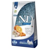 N&D Dog Ocean Sütőtök Tőkehal és Narancs Adult Mini 7kg