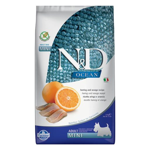 N&D Dog Ocean Sütőtök Tőkehal és Narancs Adult Mini 7 kg