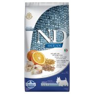   N&D Dog Ocean Tőkehal és Narancs Adult Mini, tönköly, zab 7kg