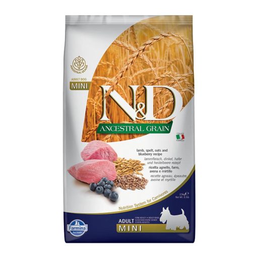 N and D Low Grain Bárány és Áfonya Adult Mini 7kg