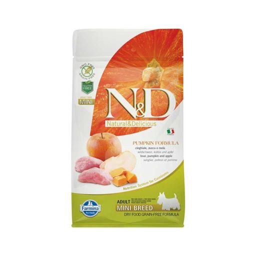 N and D Dog Grain Free Pumpkin Vaddisznó és Alma Adult Mini